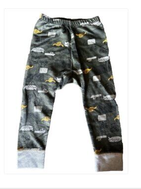 🚚 Toddler Pajama Pants 3T Gray Cars & Trucks Print PJ Bottoms